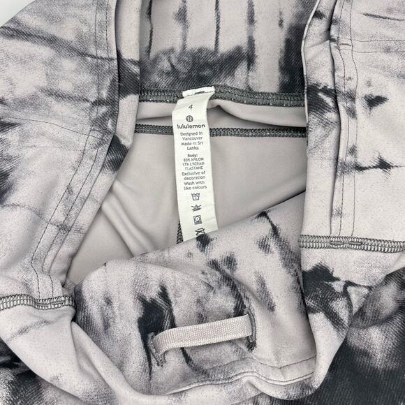 LULULEMON Fast and Free Tight II 25" Sz 4 Game Day Dark Chrome Black Multi - Picture 8 of 11